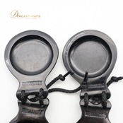 フラメンコ 小物 パリージョ カスタネット ブラック系 HERNANDEZ 楽器 小道具 舞台 ペア 両手 黒 茶 ケース ケース付き 発表会 レッスン 練習 ダンス小物 ダンス用 パフォーマンス フラメンコ用品