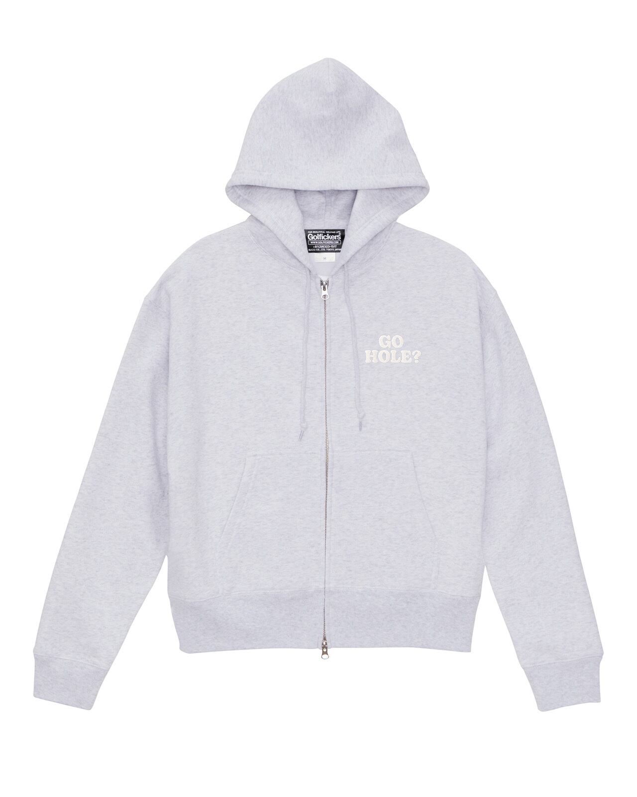 HOLE 612] Full-zip BOX Wide Hoodie -Gray- | Golfickers