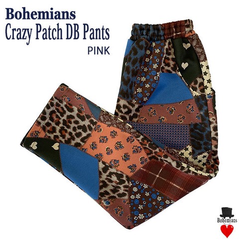 CRAZY PATCH DB PANTS PINK クレージーパッチ ダンボールニット パンツ ピンク イージーパンツ BOHEMIANS ボヘミアンズ JAPAN