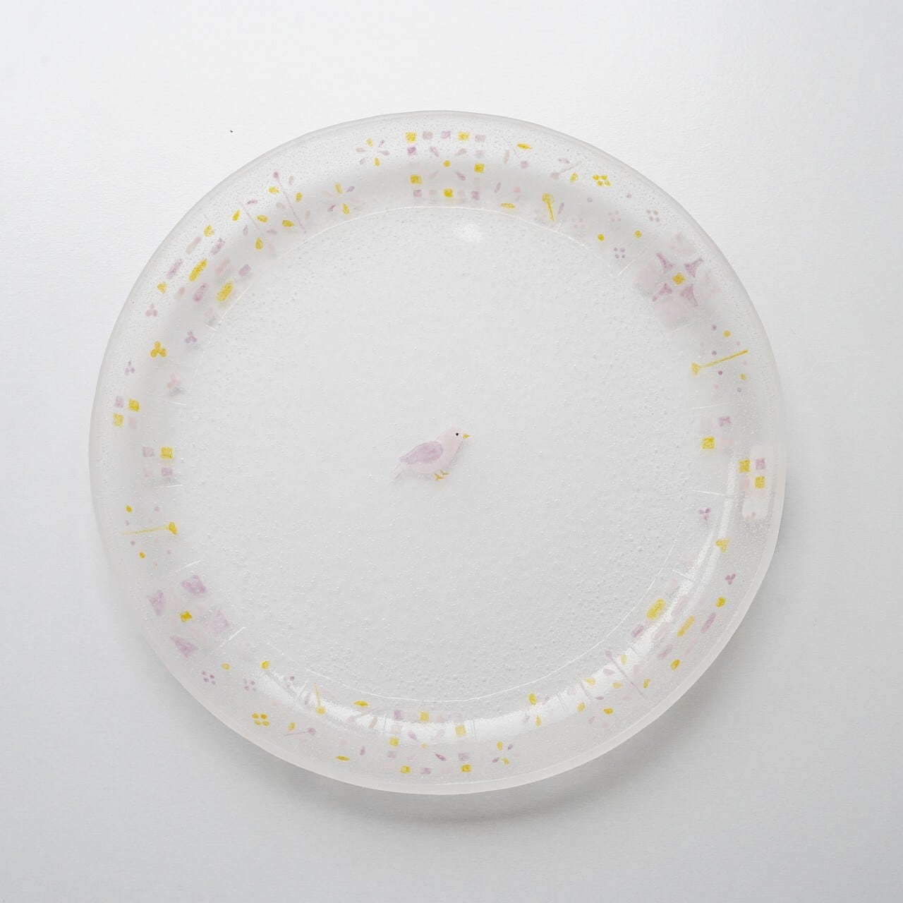 【松本みどり】ことりのお皿 ピンク A