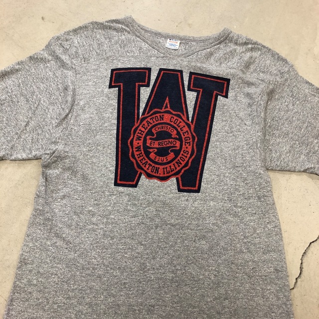 1980s CHAMPION "WHEATON" FOOTBALL T-SHIRT