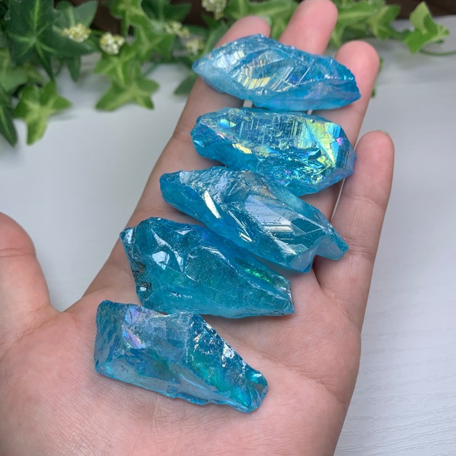 2.美しいブルー☆ラフカット☆アクアオーラクォーツ(100g)