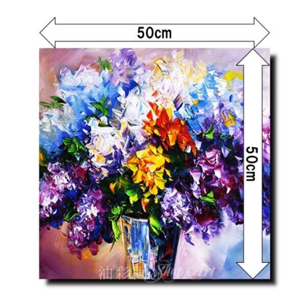 1パネル 花瓶のビビットフラワー2 Sサイズ 油彩画 インテリア モダン