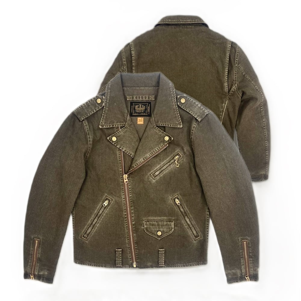 11.5OZコットン ダブルライダースジャケット L0180