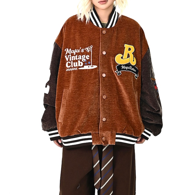 ワッペンデザインレトロブルゾン R01189