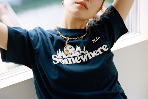 Somewhere Crew Neck Tee Navy