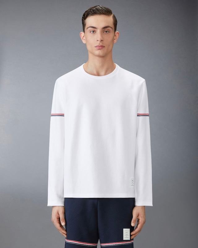 【THOM BROWNE】コットン ラグビー 長袖Tシャツ