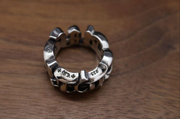 CHROME HEARTS クロムハーツ ラージ スクリプトバンドリング 指輪