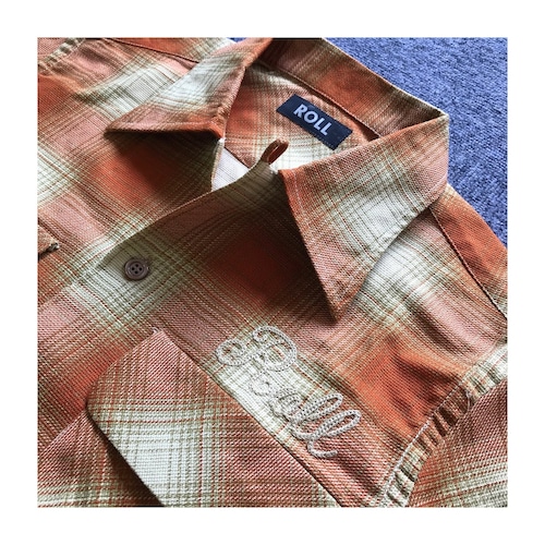 【SALE 50%OFF!!!】ROLL : Printed Check Pattern One-Up shirt