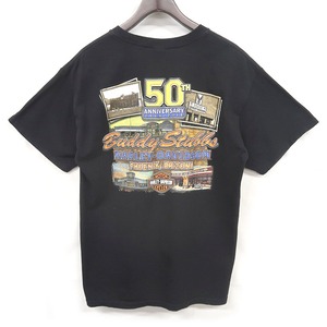 古着 ハーレーダビッドソン HARLEY-DAVIDSON プリントTシャツ 両面プリント ブラック 表記：L　gd402374n w40423