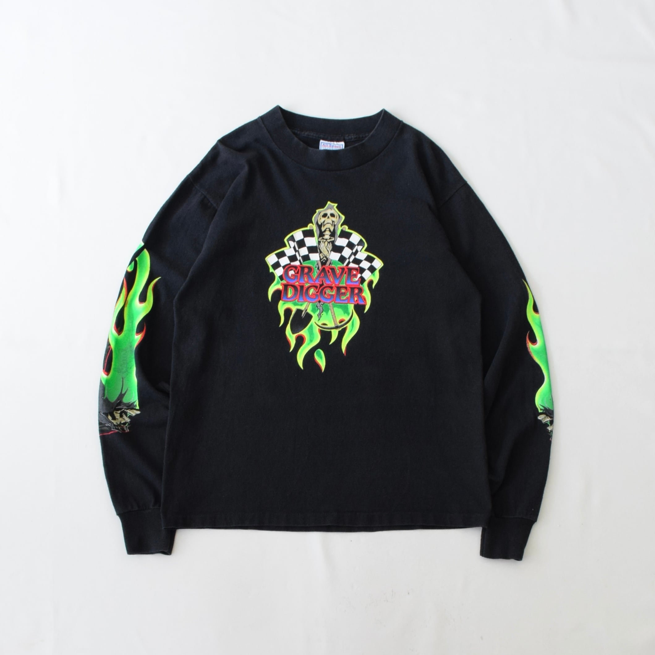 90's GRAVE DIGGER モンスタートラック レーシングロンTシャツ ロング