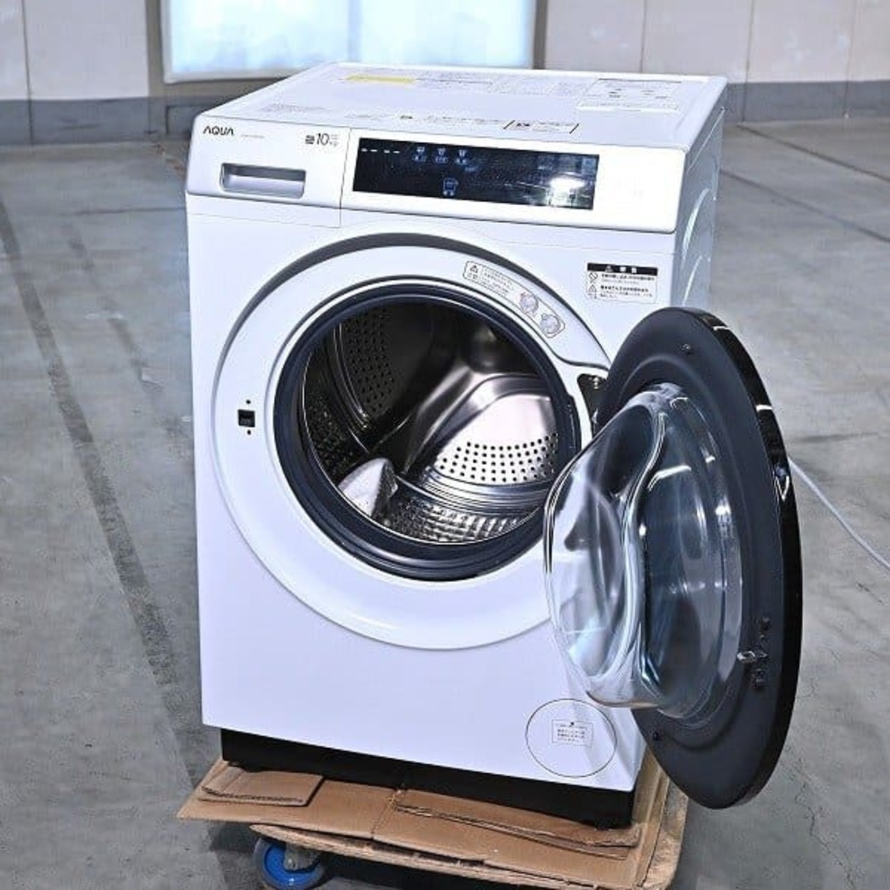 2024年製 AQUA「AQW-D10P-R」ドラム式洗濯機 右開き ヒートポンプ乾燥 まっ直ぐドラム オールラウンド浸透洗浄 洗面所 洗面所 アクア【中古家具/中古インテリア/USED家具ユーズド家具/リサイクル】