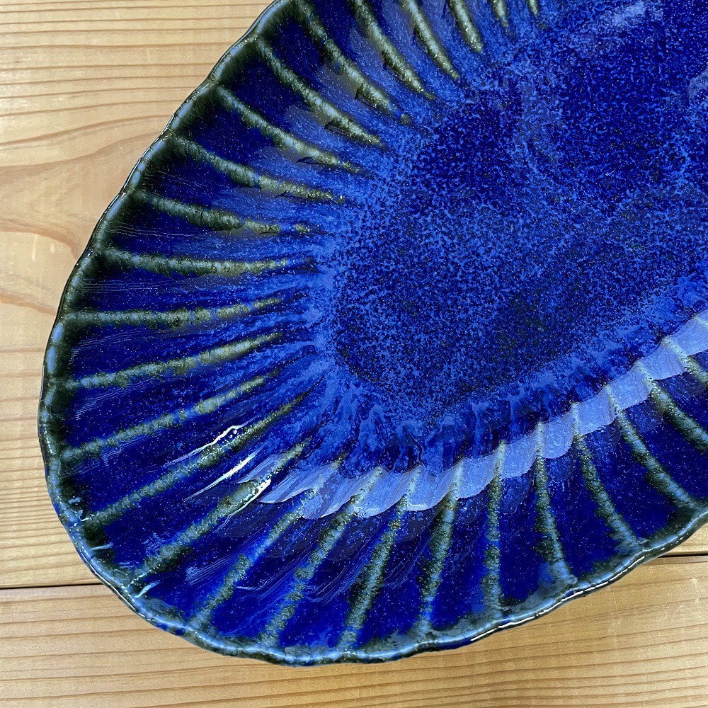 ネプチューン 美濃焼 30㎝オーバルボウル/菊割楕円9寸鉢 | 美濃焼専門