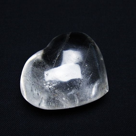 水晶 ハート置物 一点物 145-1436