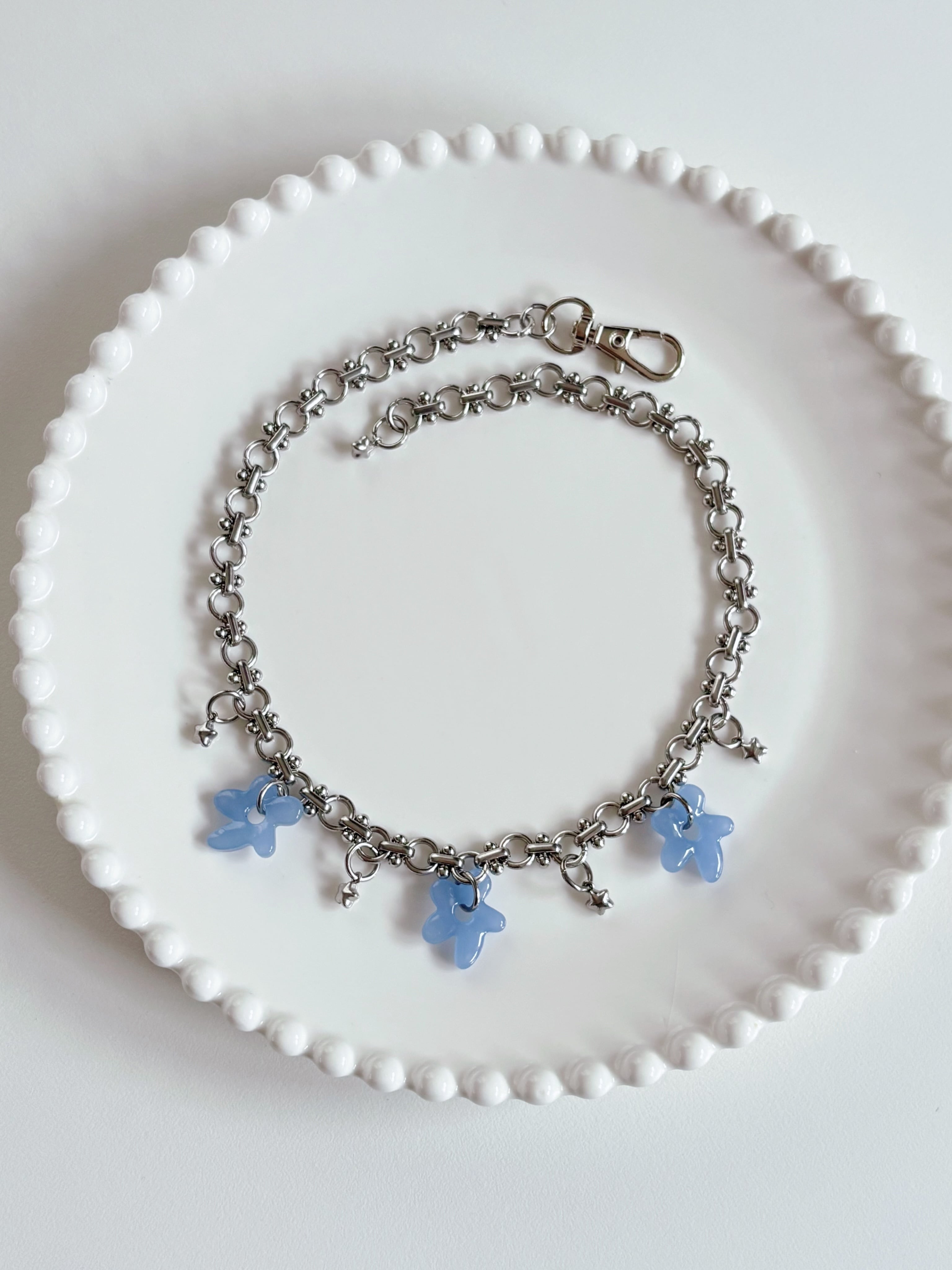 glass flower necklace