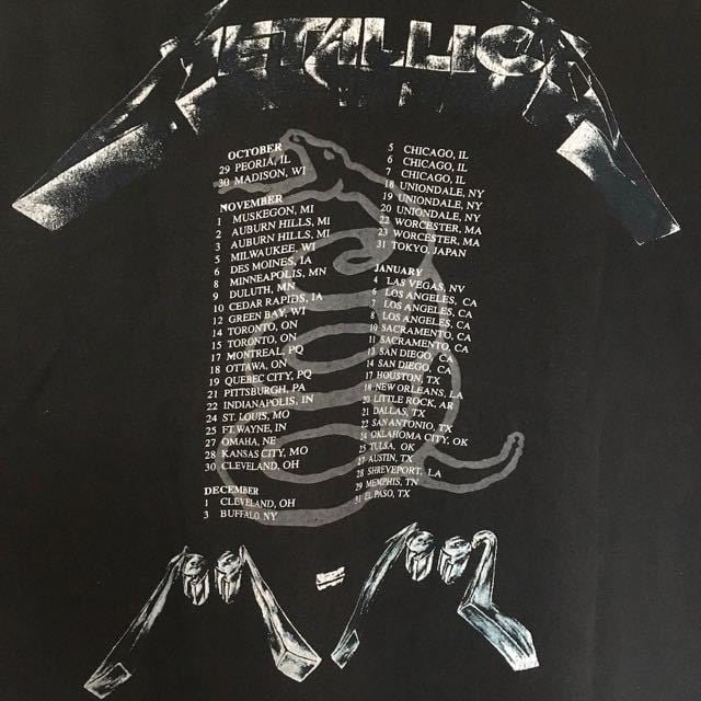 METALLICA 1991 TOUR BLACK ヴィンテージ メタリカ