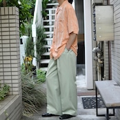 jacquard weave design aloha shirt salmon pink