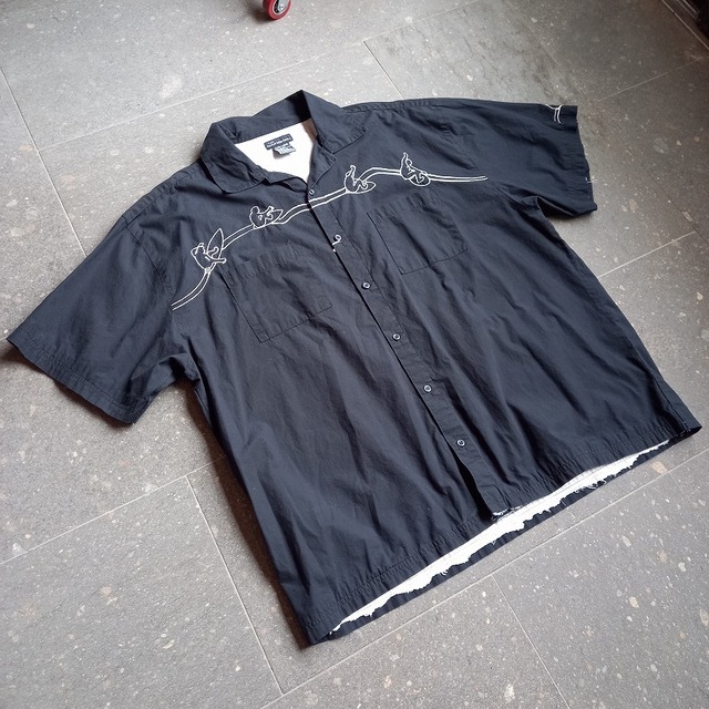 サーフ刺繍 ボックスシャツ used [107001]