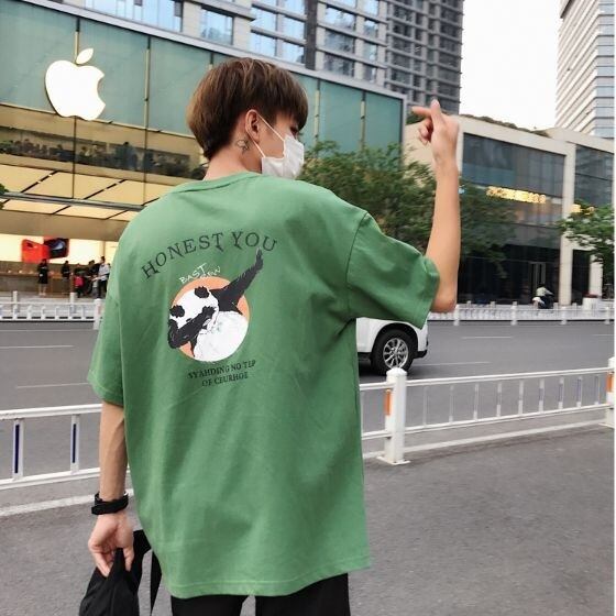 全7色 Tシャツ カットソー プリント アニマル カジュアル メンズ