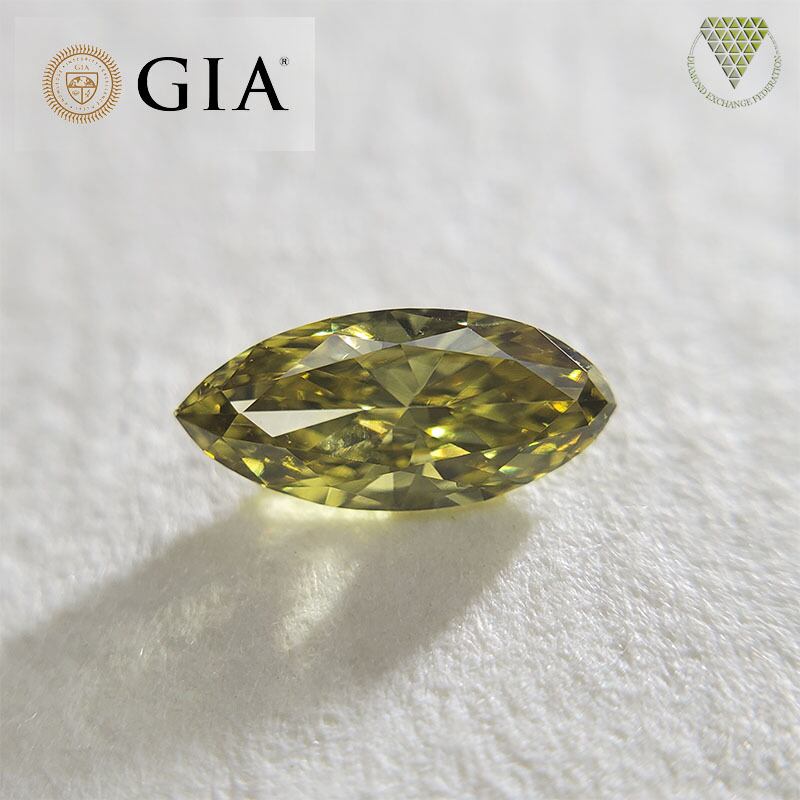 0.094ct Fancy Green Yellow VS-2 OV