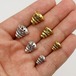 復古透かし三方仏塔タ頭 8mm チベット銀パーツ 인테리어