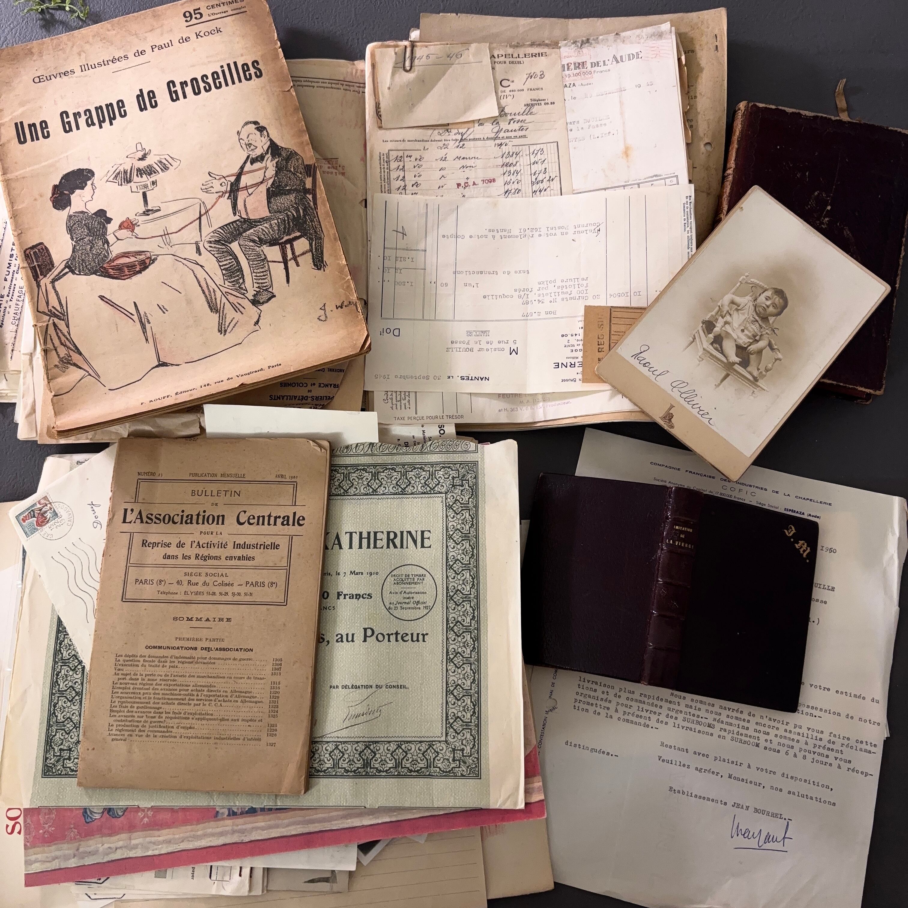 ◆SALE◆フランスアンティーク｜100年前古書教科書詩集手書きハガキ紙もの挿絵 ◇SALE◇フランスアンティーク｜100年前古書教科書詩集手書き