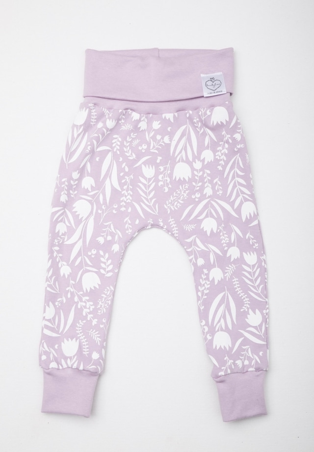 【即納】harem pants (lilac floral)ハーレムパンツ (ライラックフローラル)