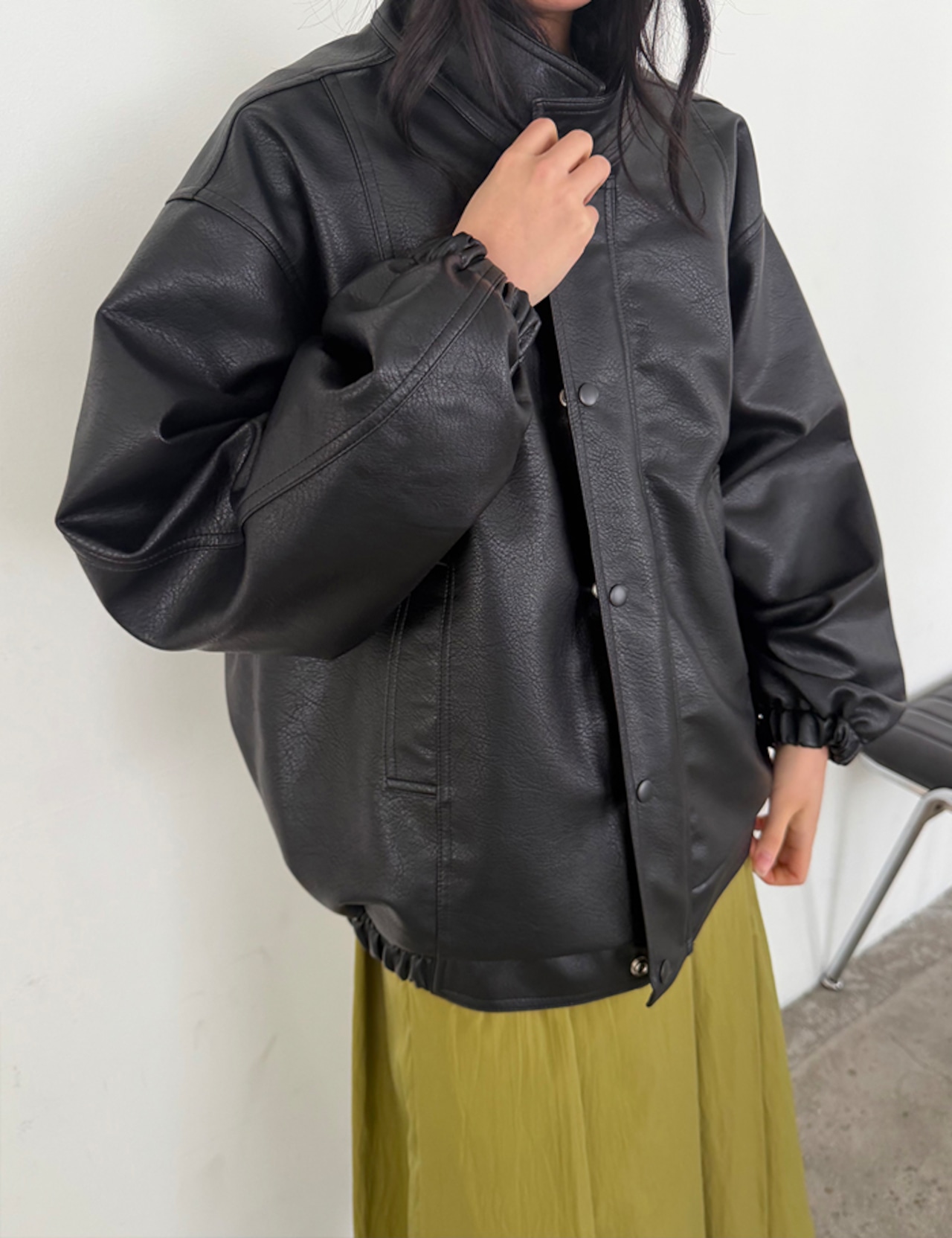 【新作5%OFF・3日間】Carbon Soft-Leather Jacket_2colors