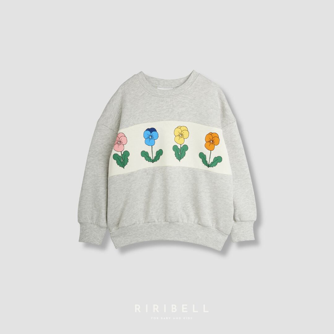 【MINI RODINI】Violas panel sweatshirt
