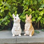 ２個セット かわいいウサギのオブジェ イースターバニー ガーデンレジンクラフト