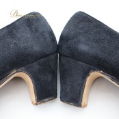 フラメンコ 衣装 シューズ H5サイズ ブラック系 SUELA DE CUERO 靴 くつ ヒール レディース 釘 くぎ 黒 無地 シンプル 練習 レッスン スエード スウェード ストラップ ダンス衣装 イベント ステージ おしゃれ