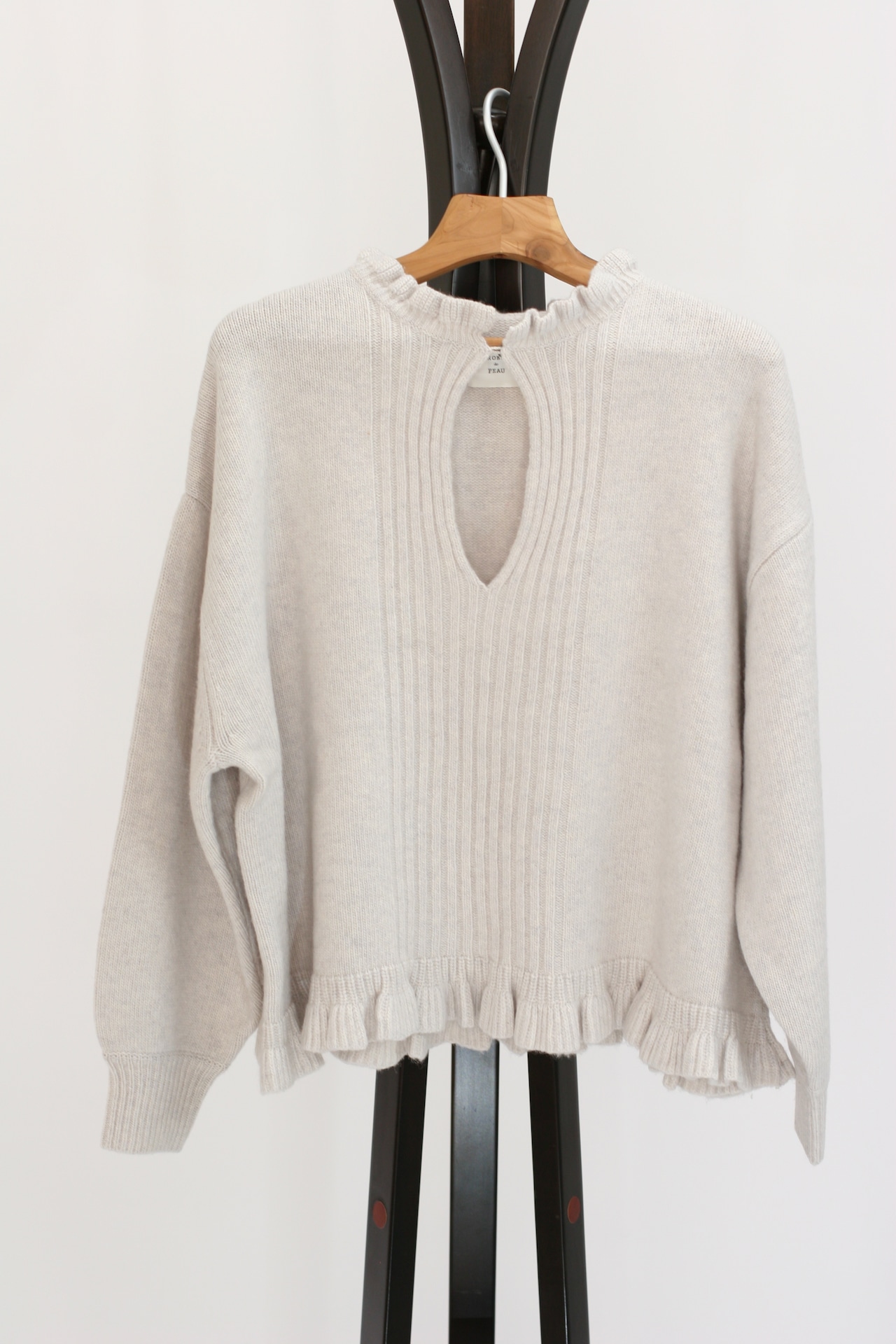 【ROBE de PEAU】Skipper frill knit pullover(RS028)