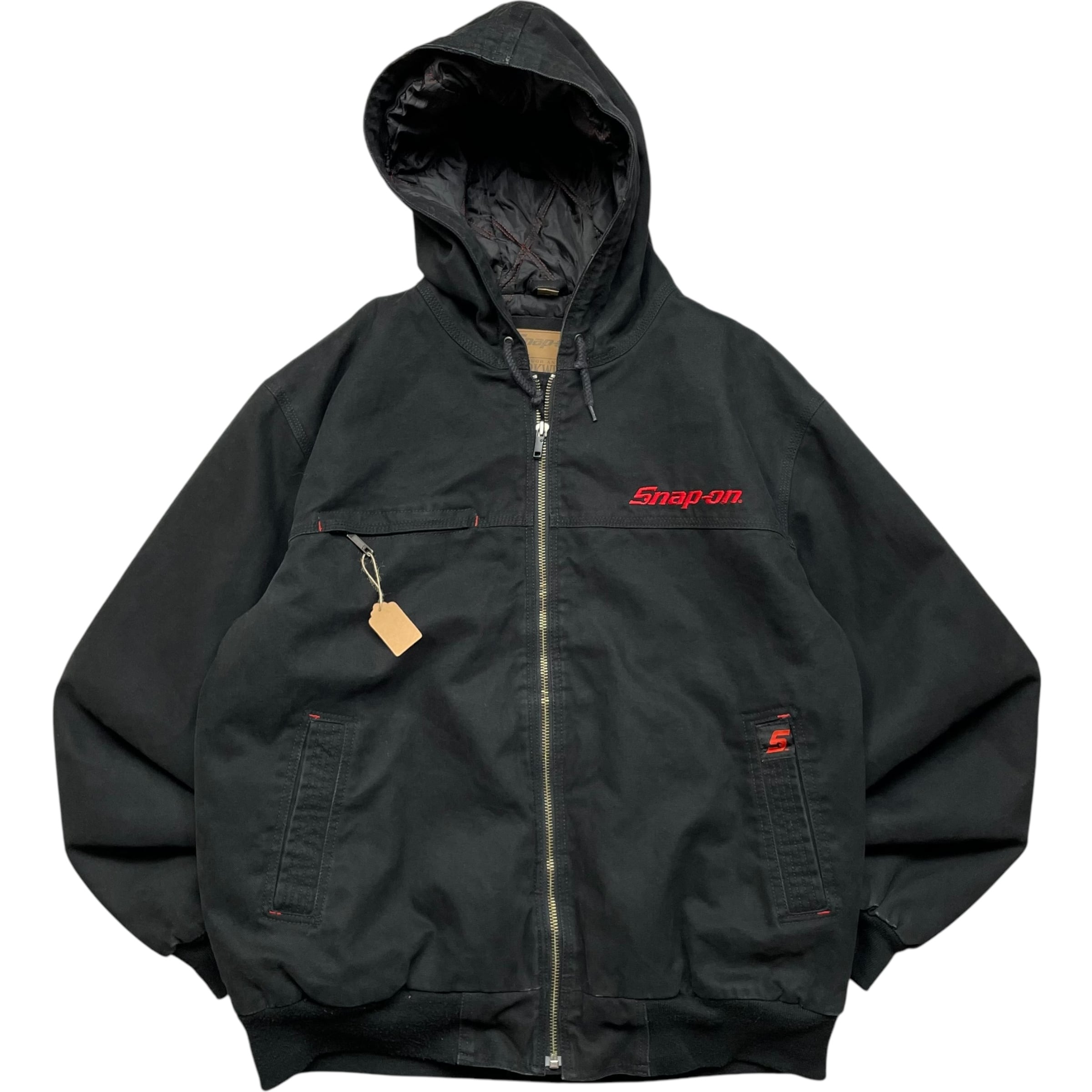 《XL》 Snap-on ダックジャケット 刺繍 ワンポイント ブラック no.5714