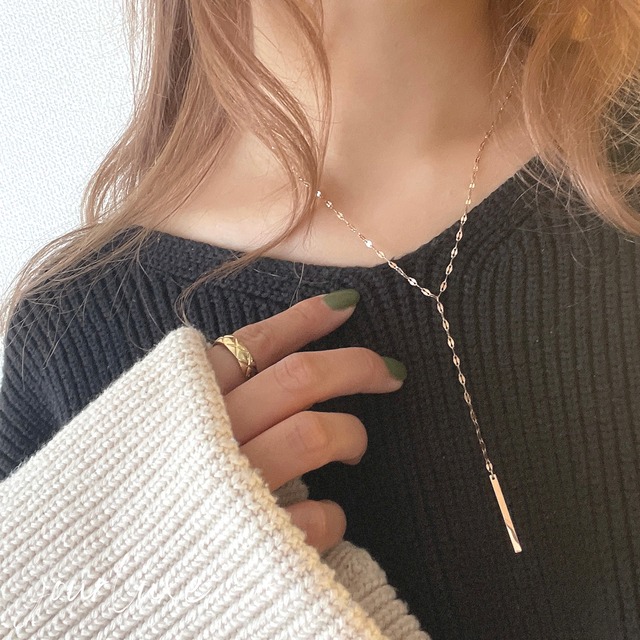 Y-shaped chain necklace #N1020