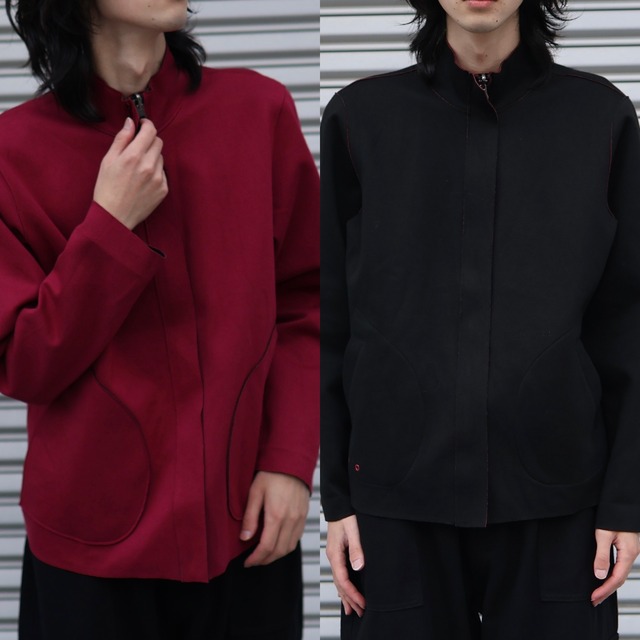 Tweed fly front zip up Blouson