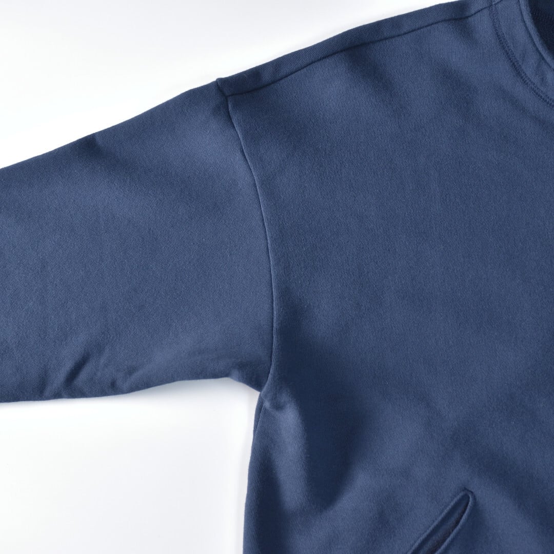 Fabrique en planete terre ファブリケアンプラネテール 裏毛オーバーサイズスナップカーディガン・ネイビー【送料無料】