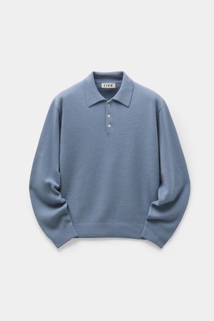 [COOR] Top Feel Wool Polo Knit (Sky Blue) 正規品 韓国ブランド 韓国通販 韓国代行 韓国ファッション クール クーア クアー 日本 店舗