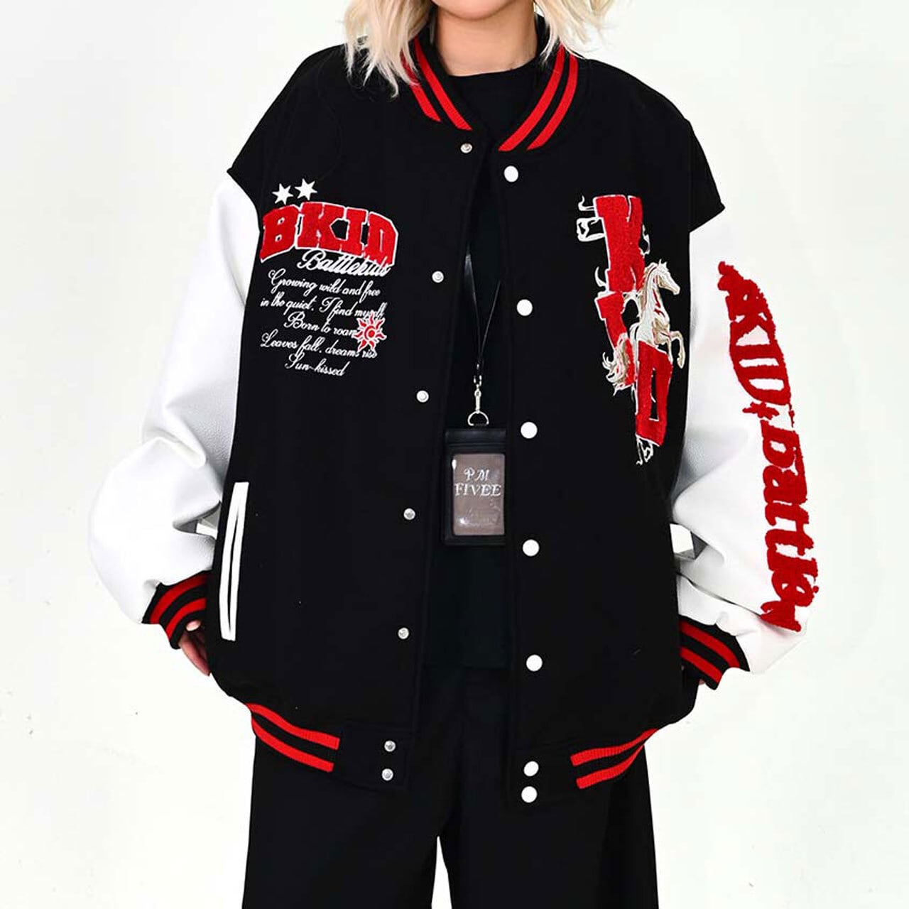 ワッペンミックスストリートスタジアムジャケット
2col R01628