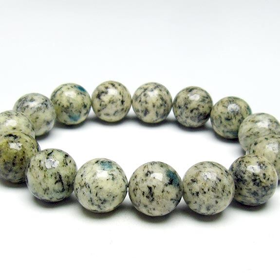 K2ストーン ブレスレット 15mm アズライトイングラナイト ブレス K2ブルー 一点物 メール便可 [M便 1/10] 111-35209