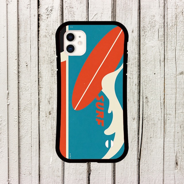 iPhoneケース サーフ 北欧レトロポップ｜レトロサーフ風スマホケース NOR053