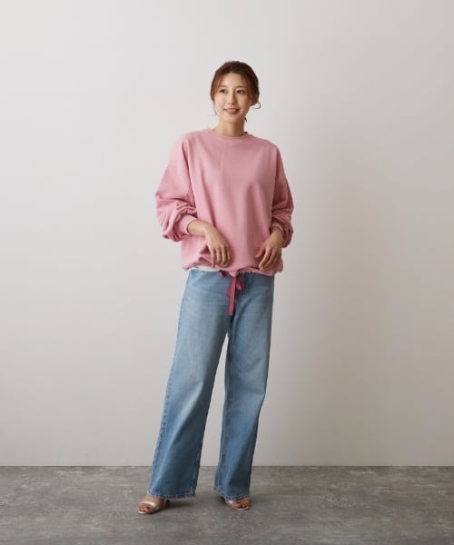 No.58014 裾リボンスウェット Pink | エルキカク