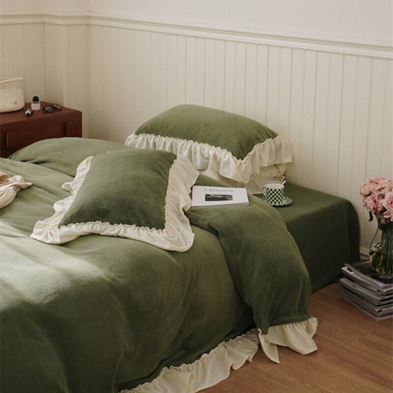 クイーンサイズ寝具セットレースホームテキスタイルダブルベッドカバーシートセットベッドルームベッド羽毛布団カップルベッドキルト Cute キッチン用品と輸入雑貨のママハロ