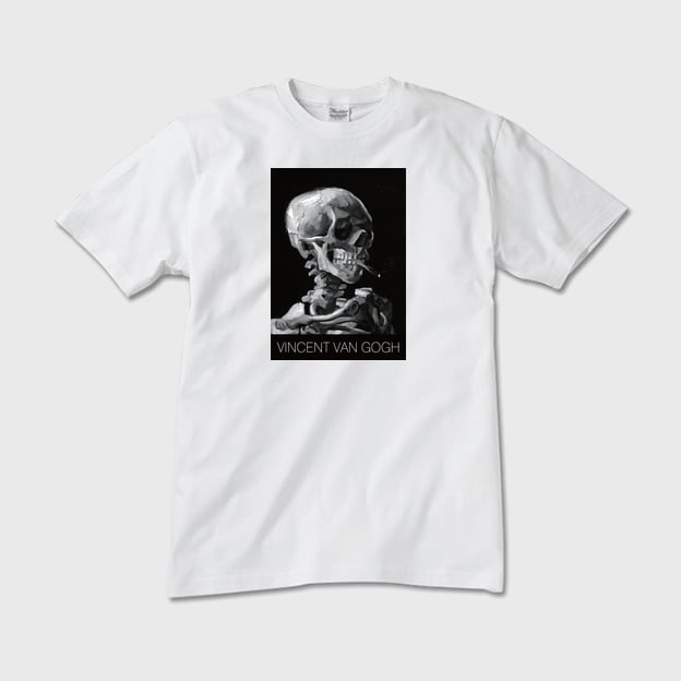 【スカル・シリーズ】ゴッホ「スカル」Tシャツ