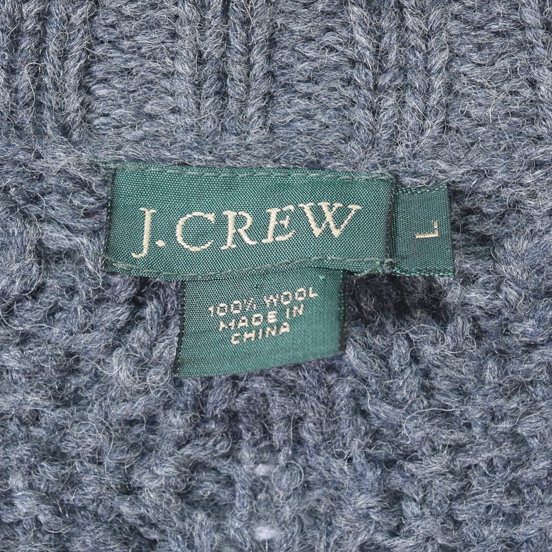 J.クルー ウールセーター フィッシャーマンセーター アランニット ケーブル編み グレー J. CREW サイズL 古着 @CH1046 |  ヤング衣料店 powered by BASE