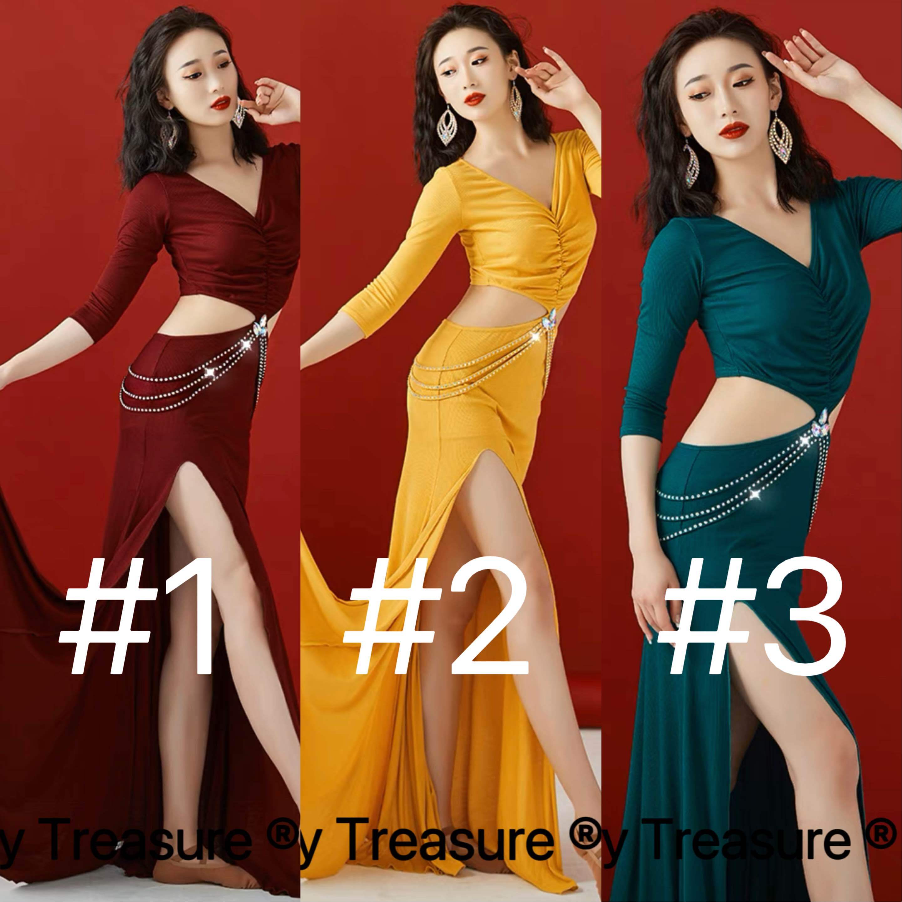 ベリーダンス 3カラー レッスンウェア MDW DW235 202212