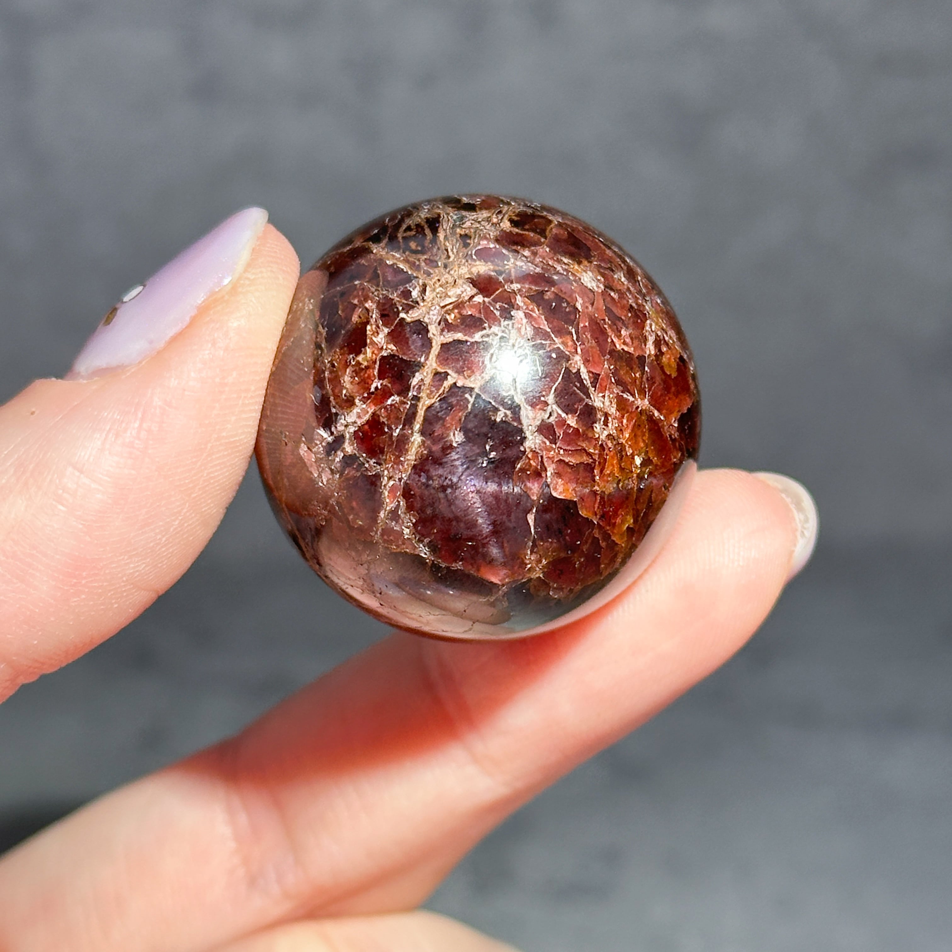 スターガーネット スフィア(丸玉)21◇Garnet◇天然石・鉱物・パワーストーン