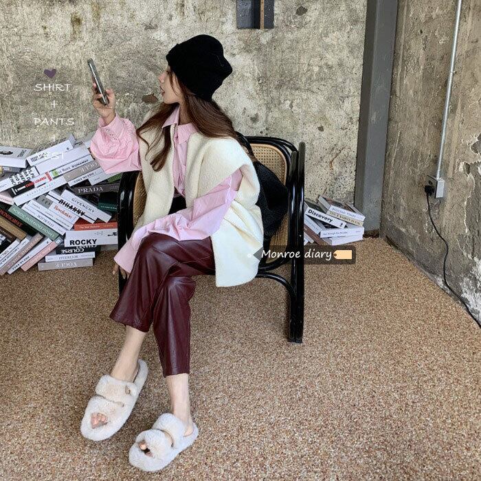 スタイルスタンダードオータムウィンターシャツ スリム レトロ 秋物 冬物 モンロー8914367323