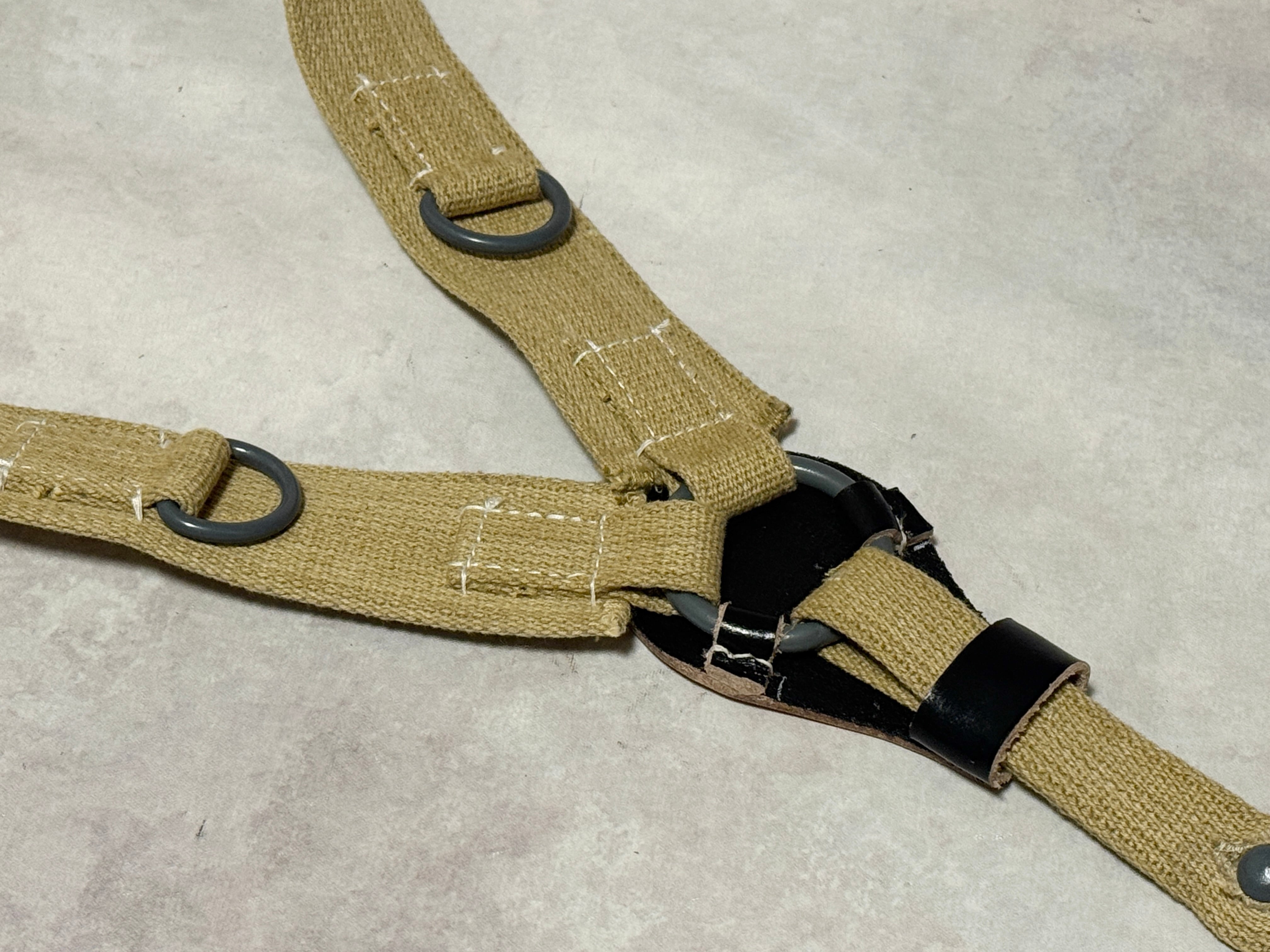 WWII ドイツ軍 DAK・末期用 コットンウェビング製 重装サスペンダー