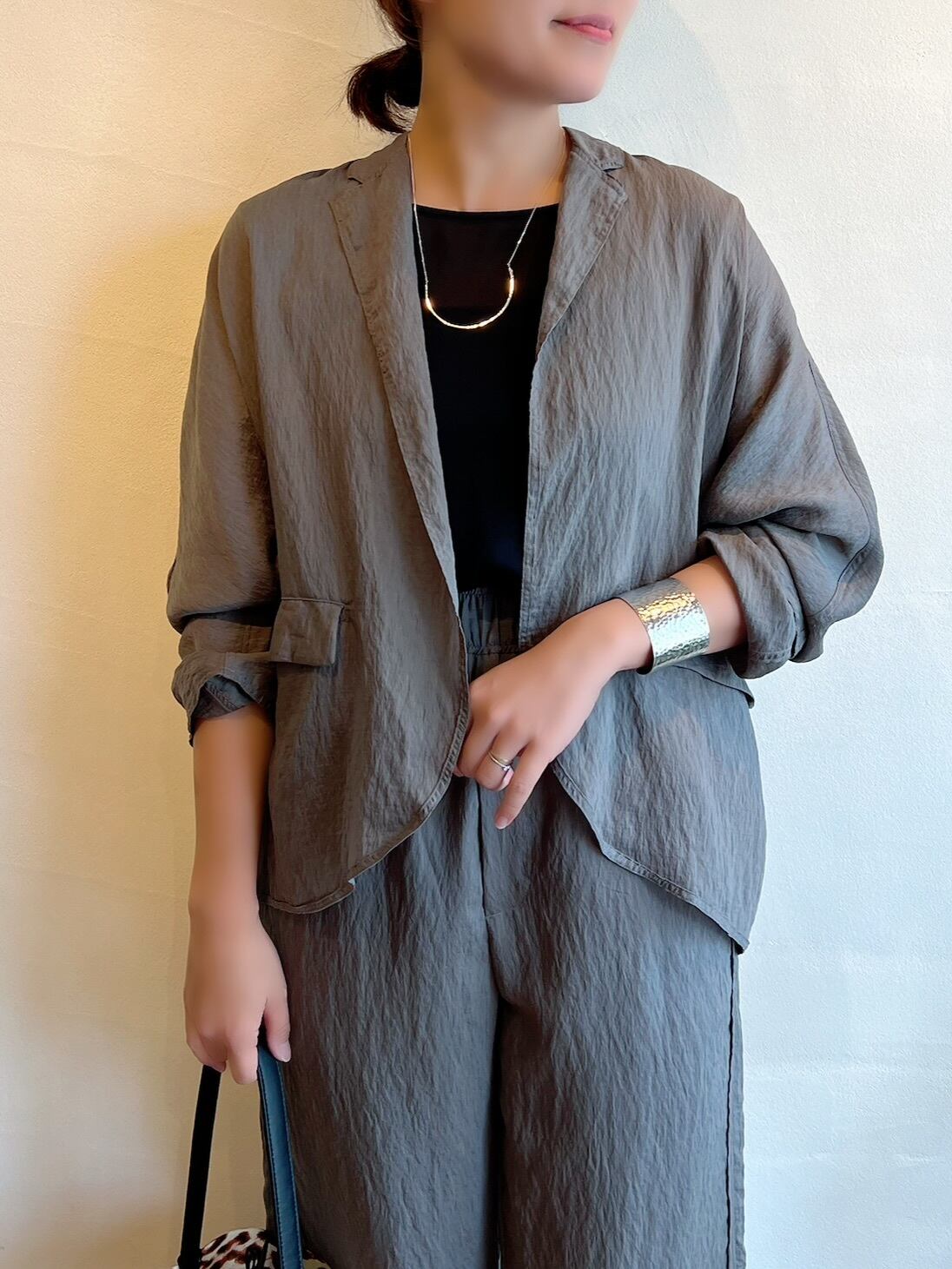 TICCA完売カラーセルロースシルクジャケットTBEA-122¥29,700 セルロースシルクジャケット/TBEA-122