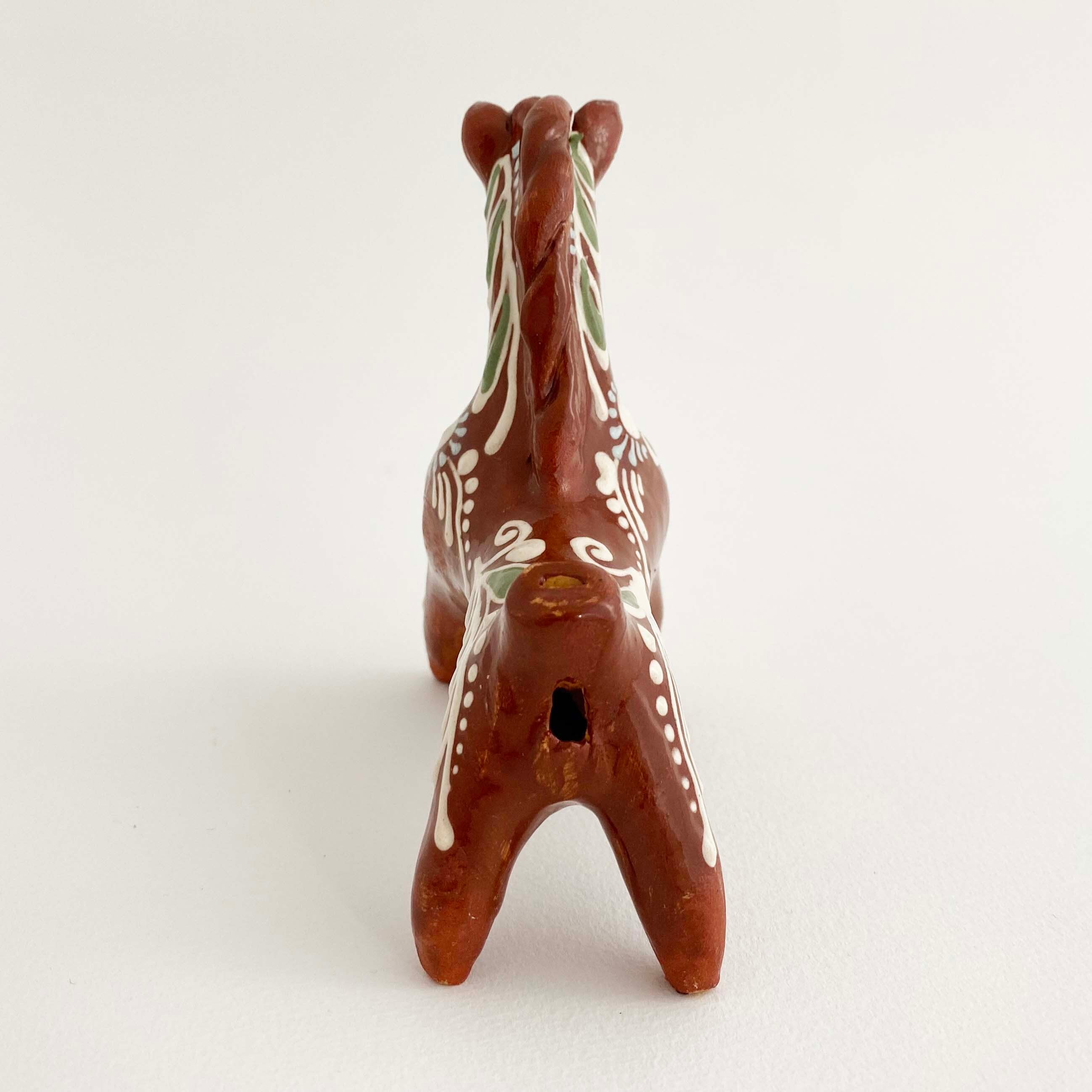 ウクライナ産 オピシュニャ土人形(馬 水色の目)